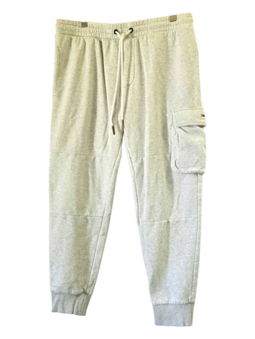 Tommy Hilfiger Cream Joggers Men’s Large Sweatpants Logo Lounge Athletic Casual